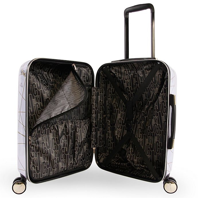 slide 4 of 8, Juicy Couture Vivian Hardside Spinner Carry On Luggage - Marble, 21 in