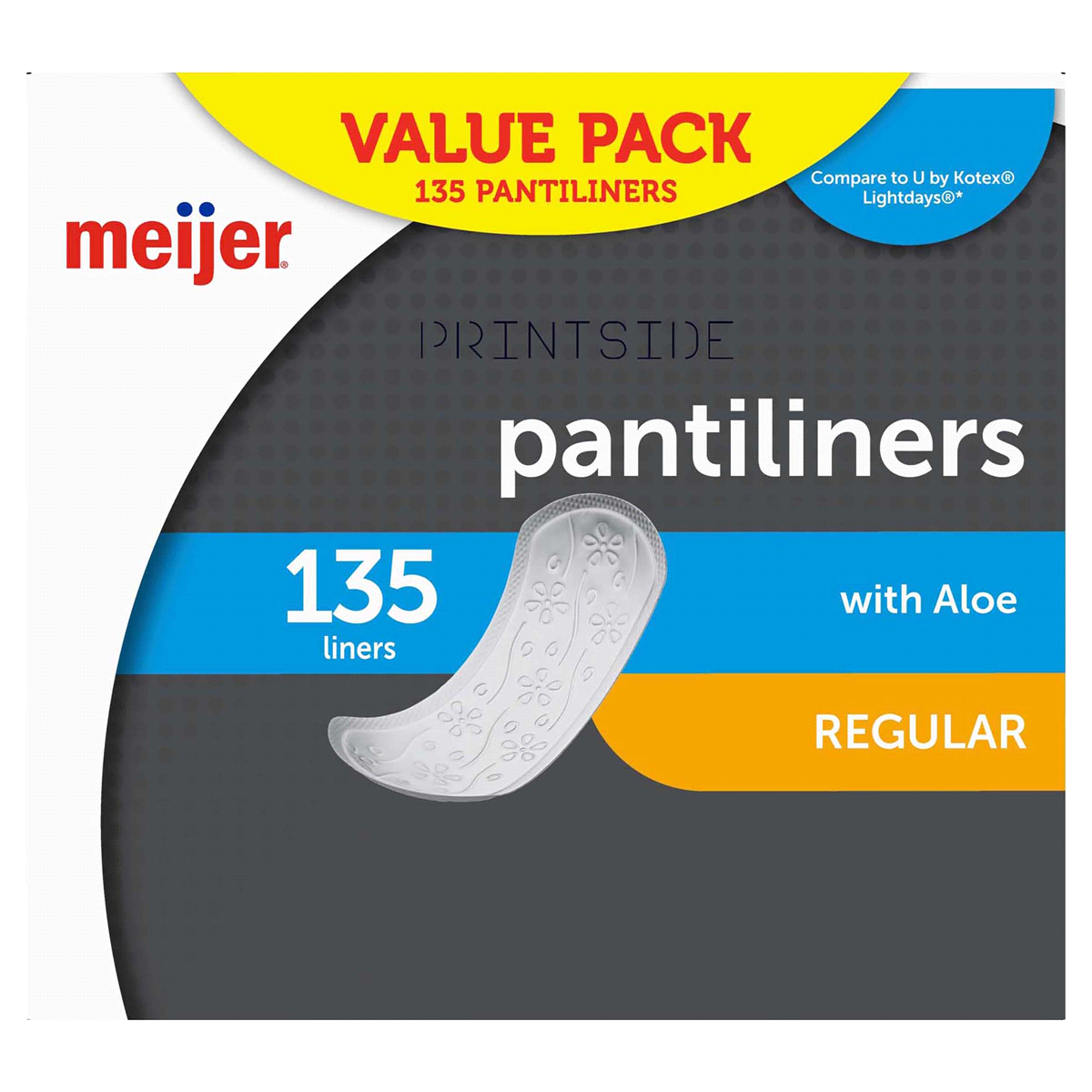 slide 1 of 21, Meijer Pantiliners, Regular, Unscented, 135 ct