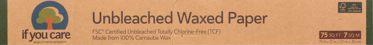 slide 3 of 10, If You Care Unbleached Totally Chlorine-Free Waxed Paper, 1 ct