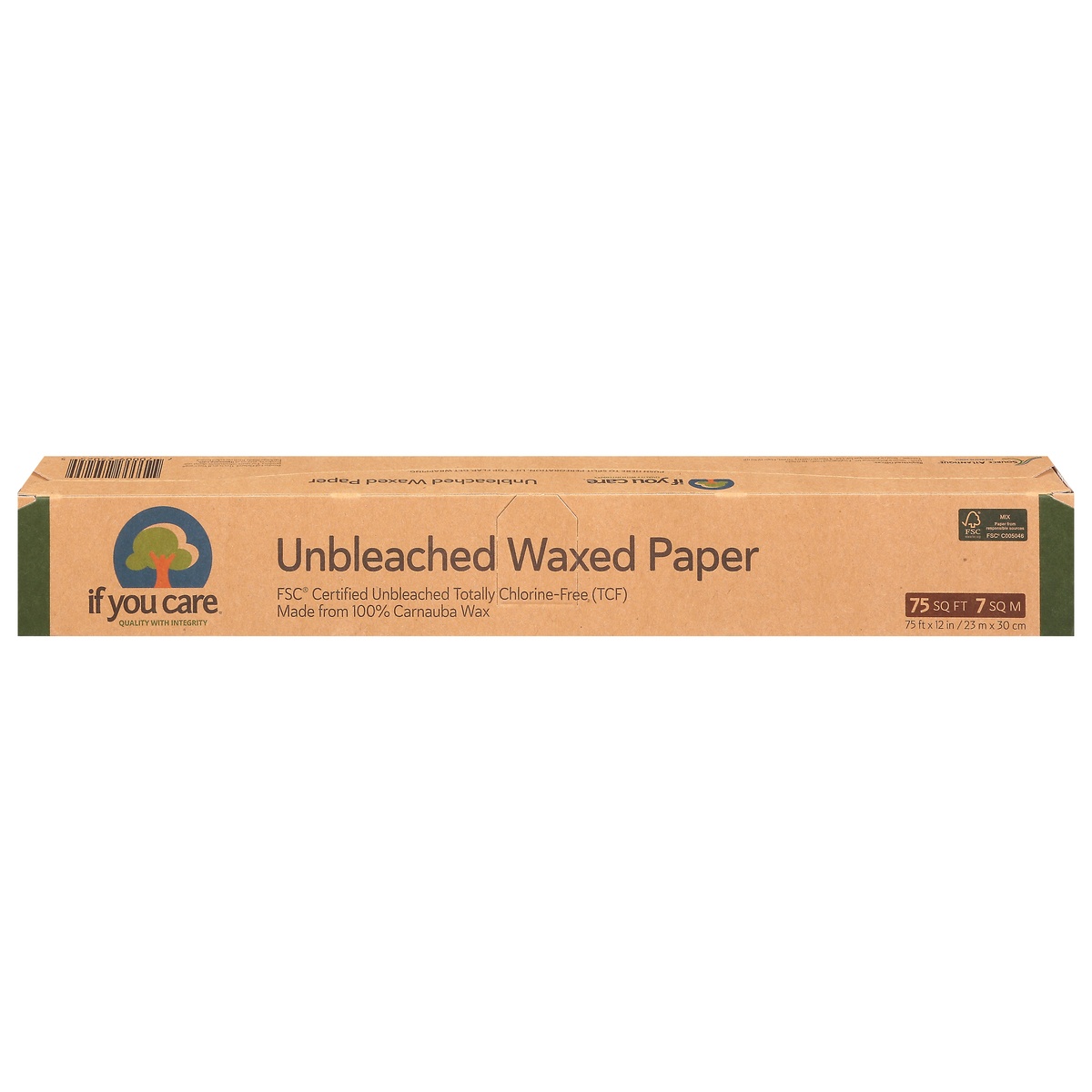 slide 1 of 1, If You Care Unbleached 100% Soybean Wax Paper, 75 ct