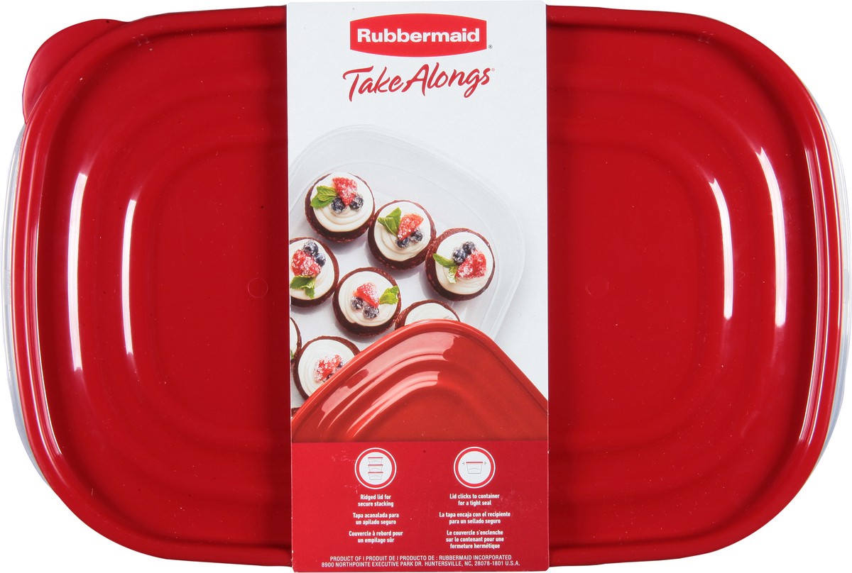 slide 2 of 9, Rubbermaid Take Alongs 1.1 Gallon Large Rectangles Containers & Lids 2 ea, 2 ct