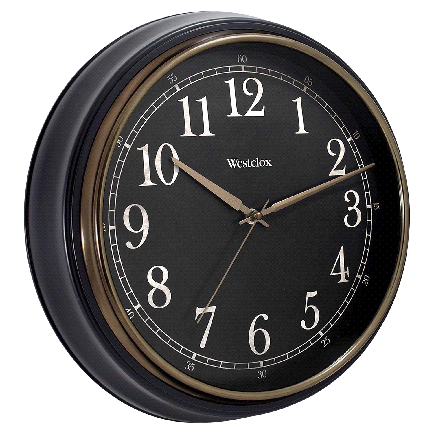 slide 2 of 3, Westclox Wall Clock 15.5 Black, 15.5 in