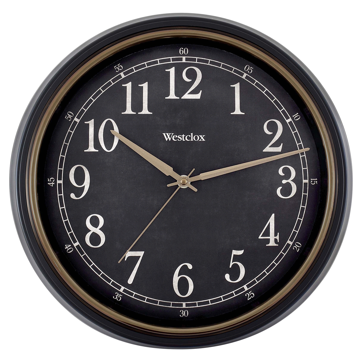 slide 1 of 3, Westclox Wall Clock 15.5 Black, 15.5 in