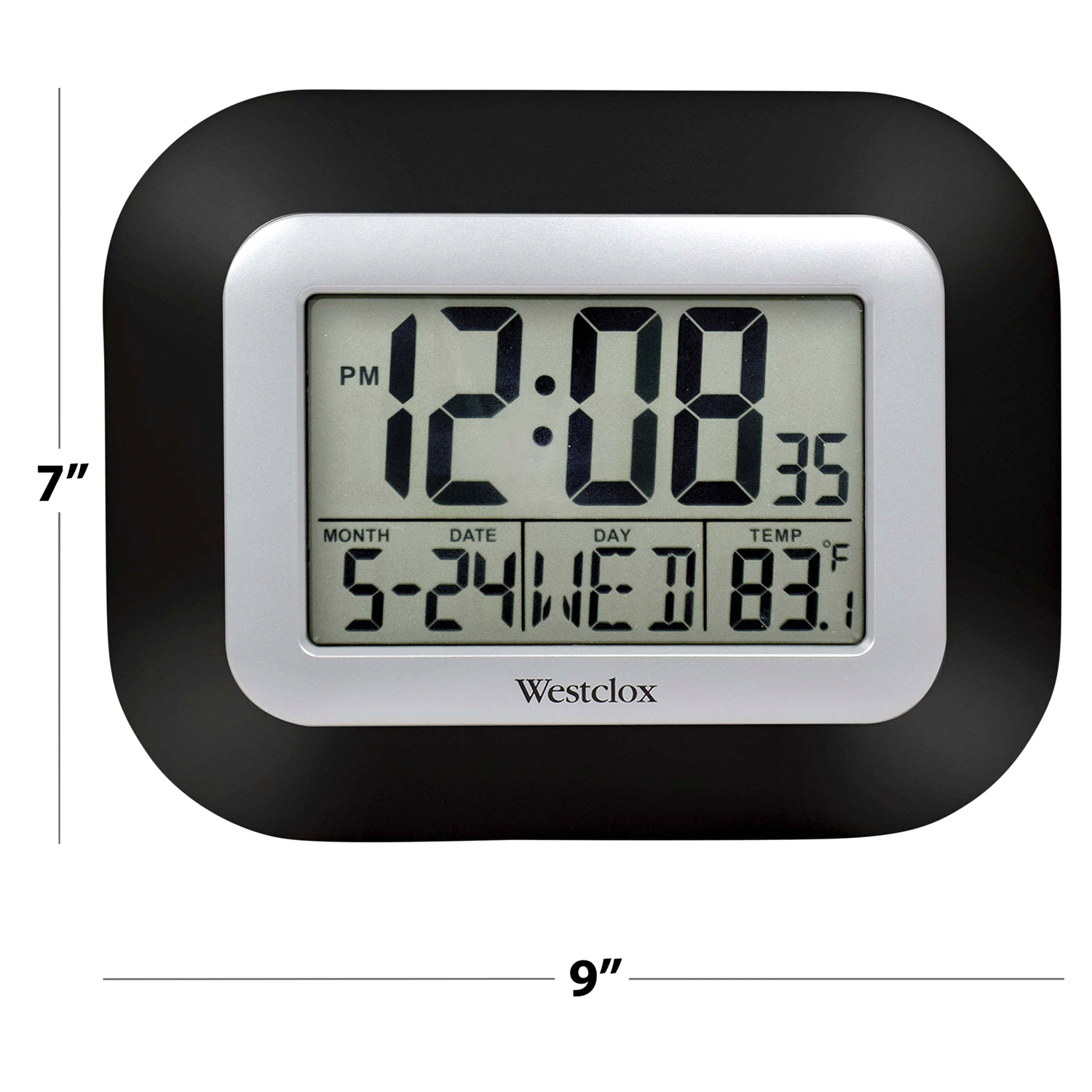 slide 3 of 3, 55006Bk Dual Function-Wall Clock Or, 1 ct