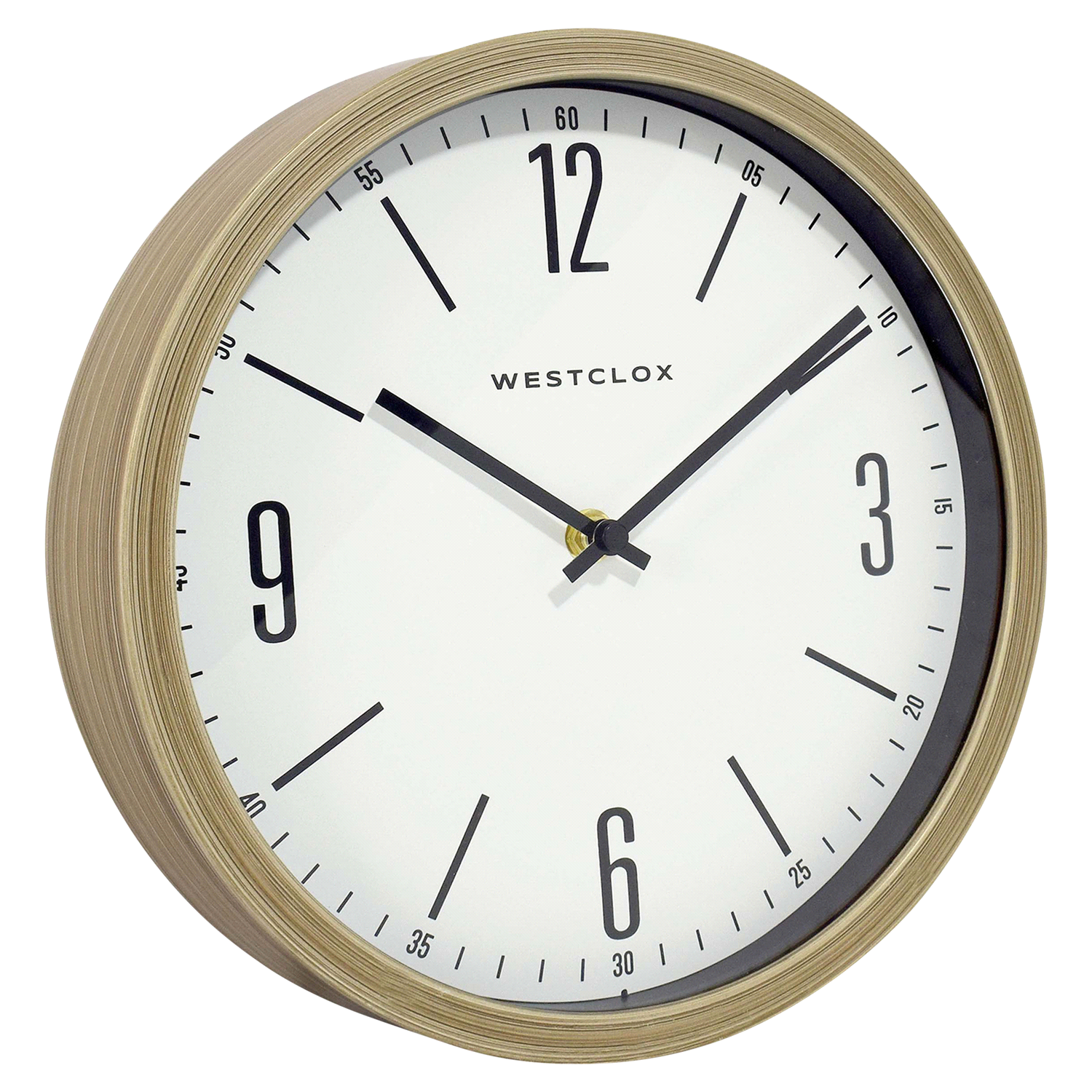slide 2 of 3, 10" Wall Clock Oak Finish - Westclox, 10 in