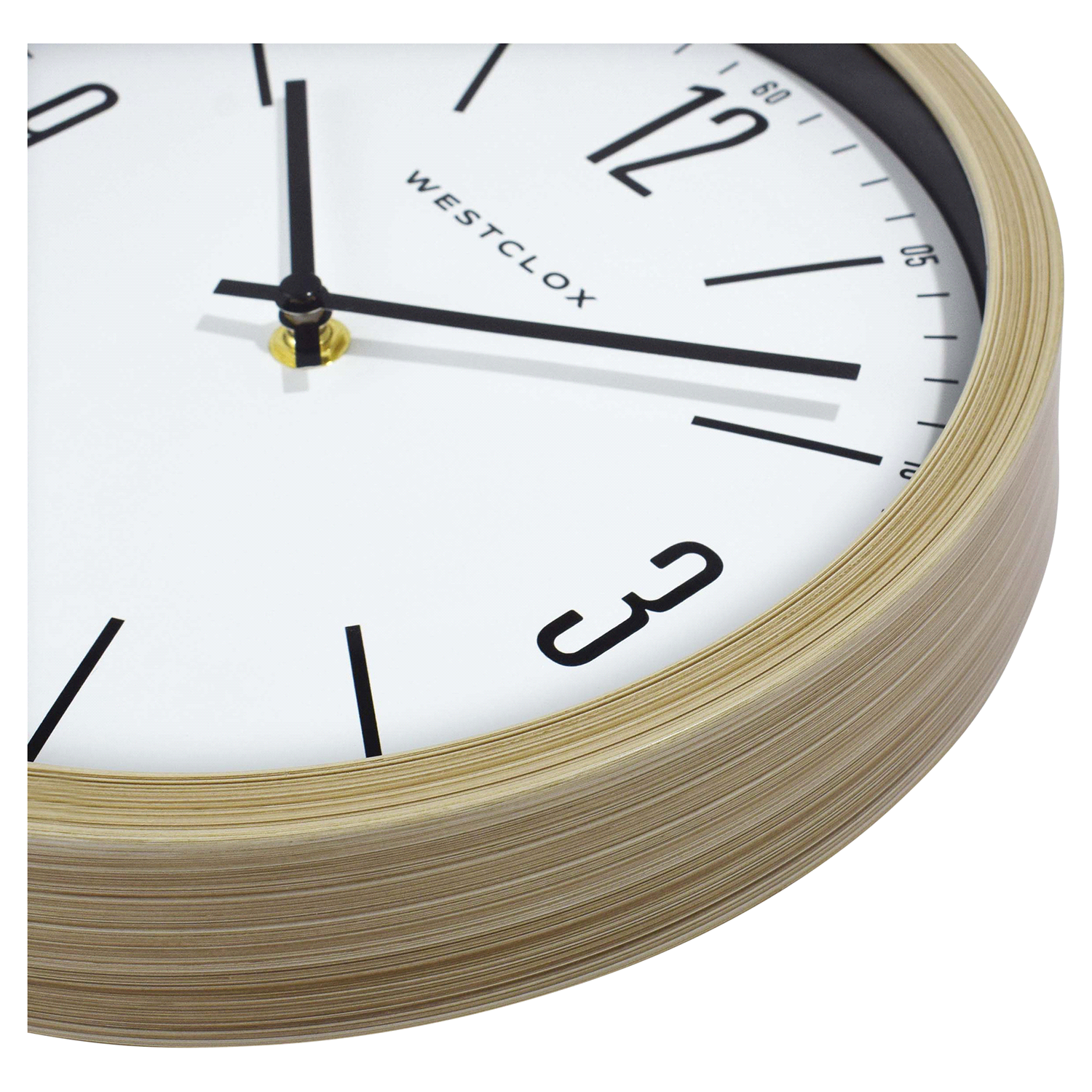slide 3 of 3, 10" Wall Clock Oak Finish - Westclox, 10 in