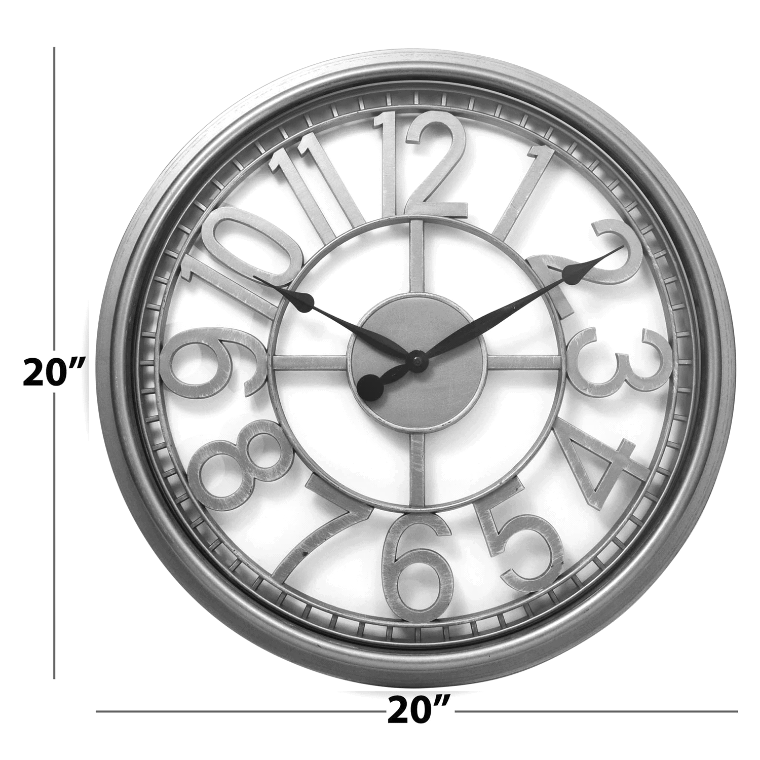 slide 3 of 4, Westclox Wall Clock 20" See Through - Si, 20 in