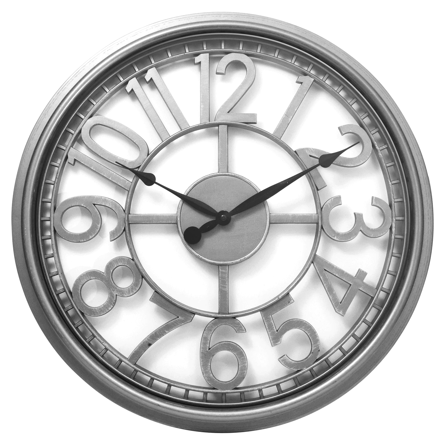 slide 1 of 4, Westclox Wall Clock 20" See Through - Si, 20 in