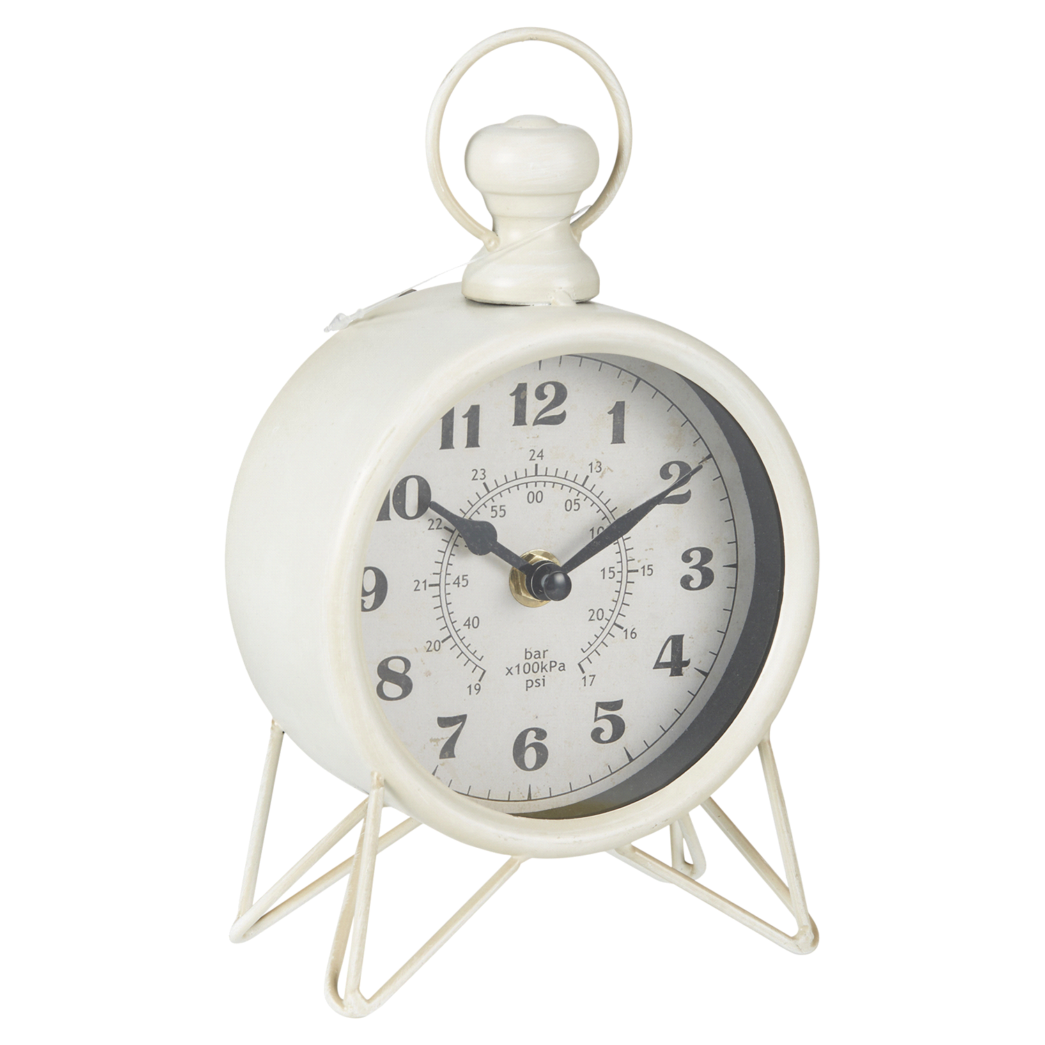 slide 5 of 5, Westclox Home Décor Antique White Table Clock, 1 ct
