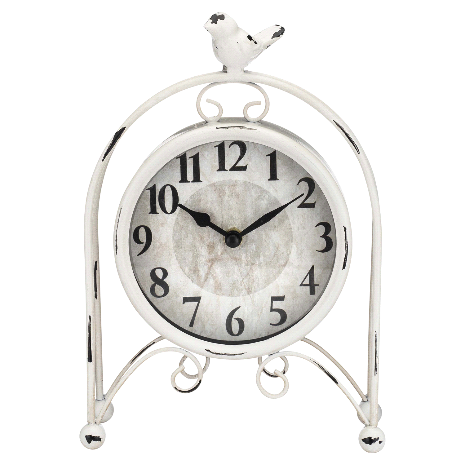 slide 1 of 1, Westclox Bird Arch Antique White Table Clock, 1 ct