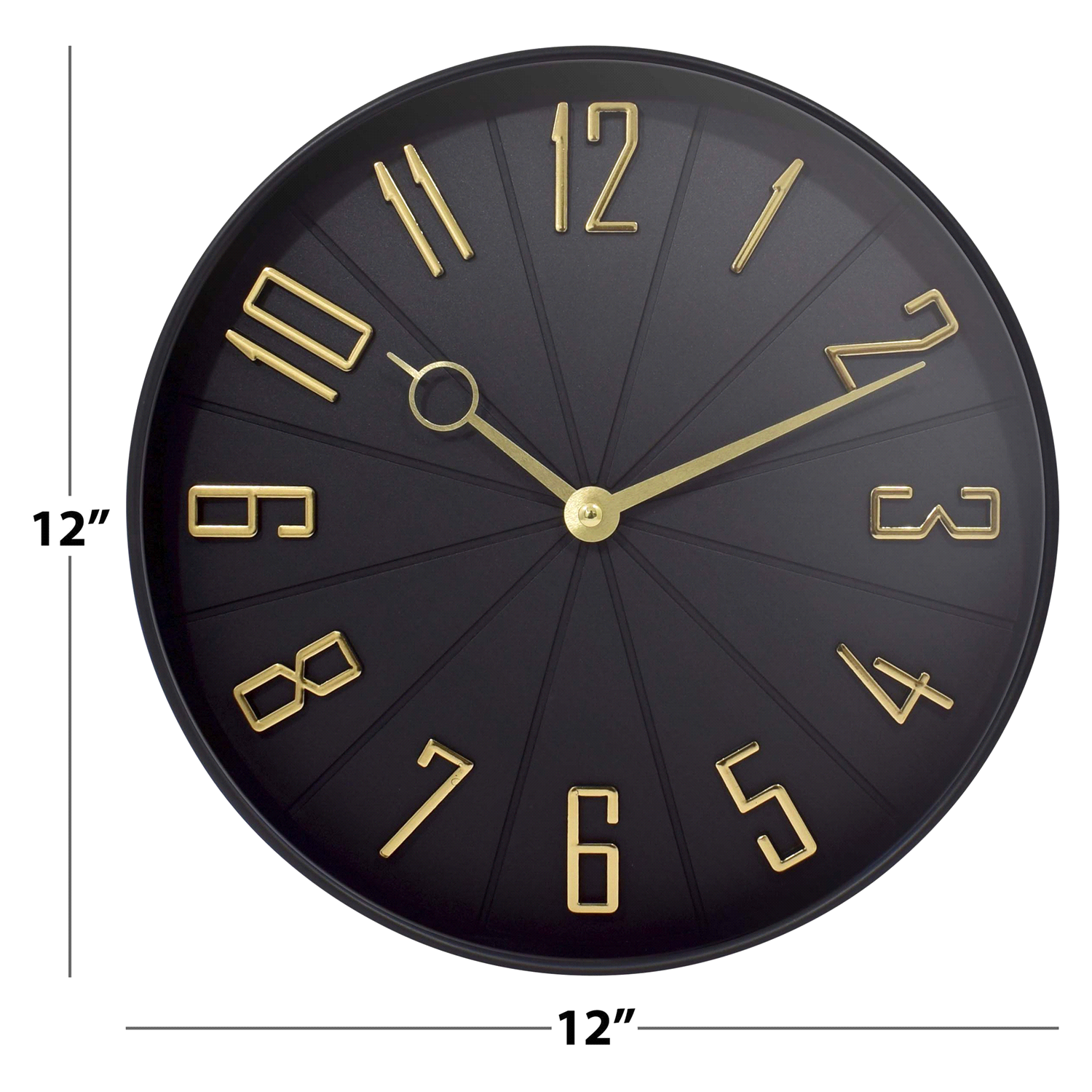 slide 2 of 4, Westclox Wall Clock 12 Modern Black & G, 1 ct