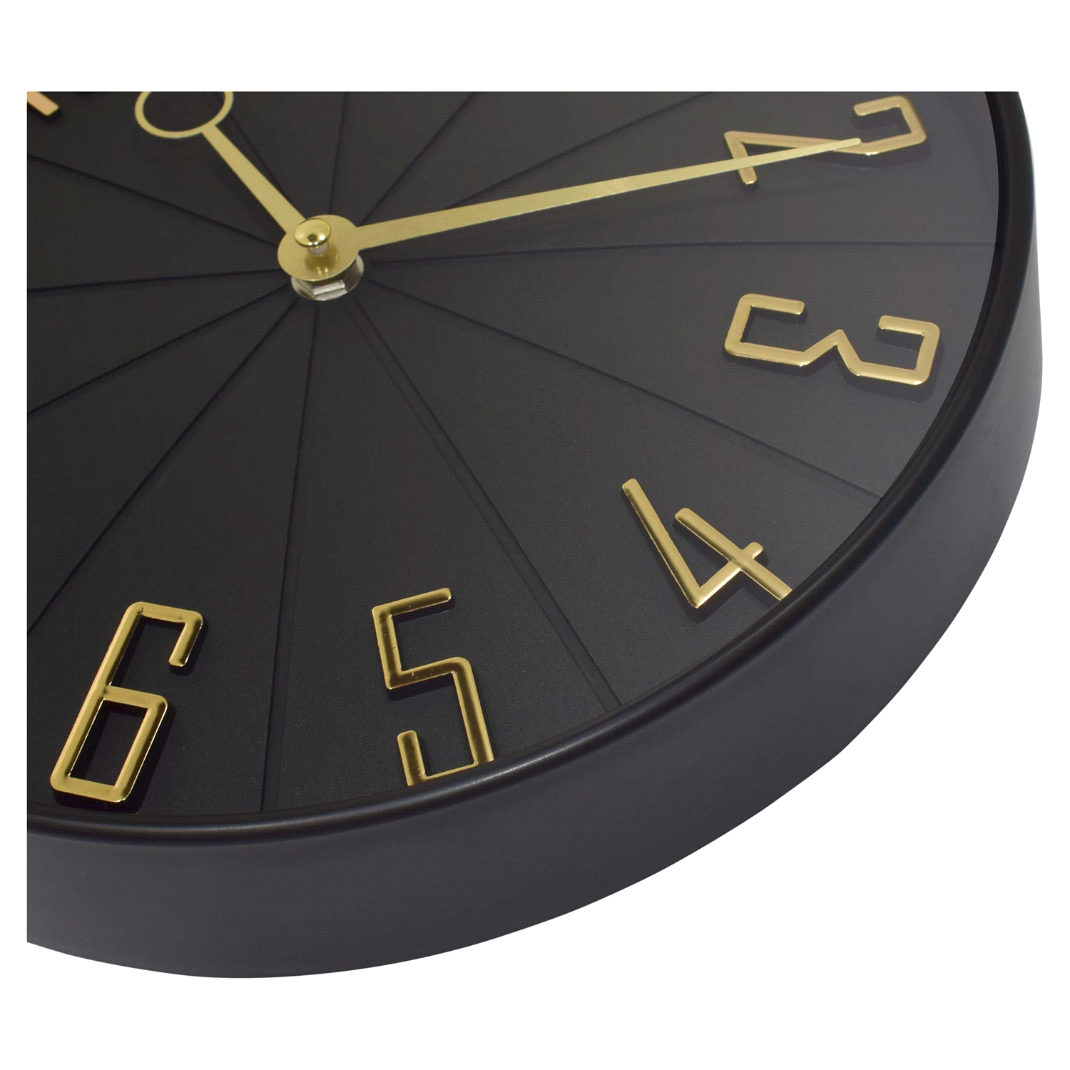 slide 3 of 4, Westclox Wall Clock 12 Modern Black & G, 1 ct