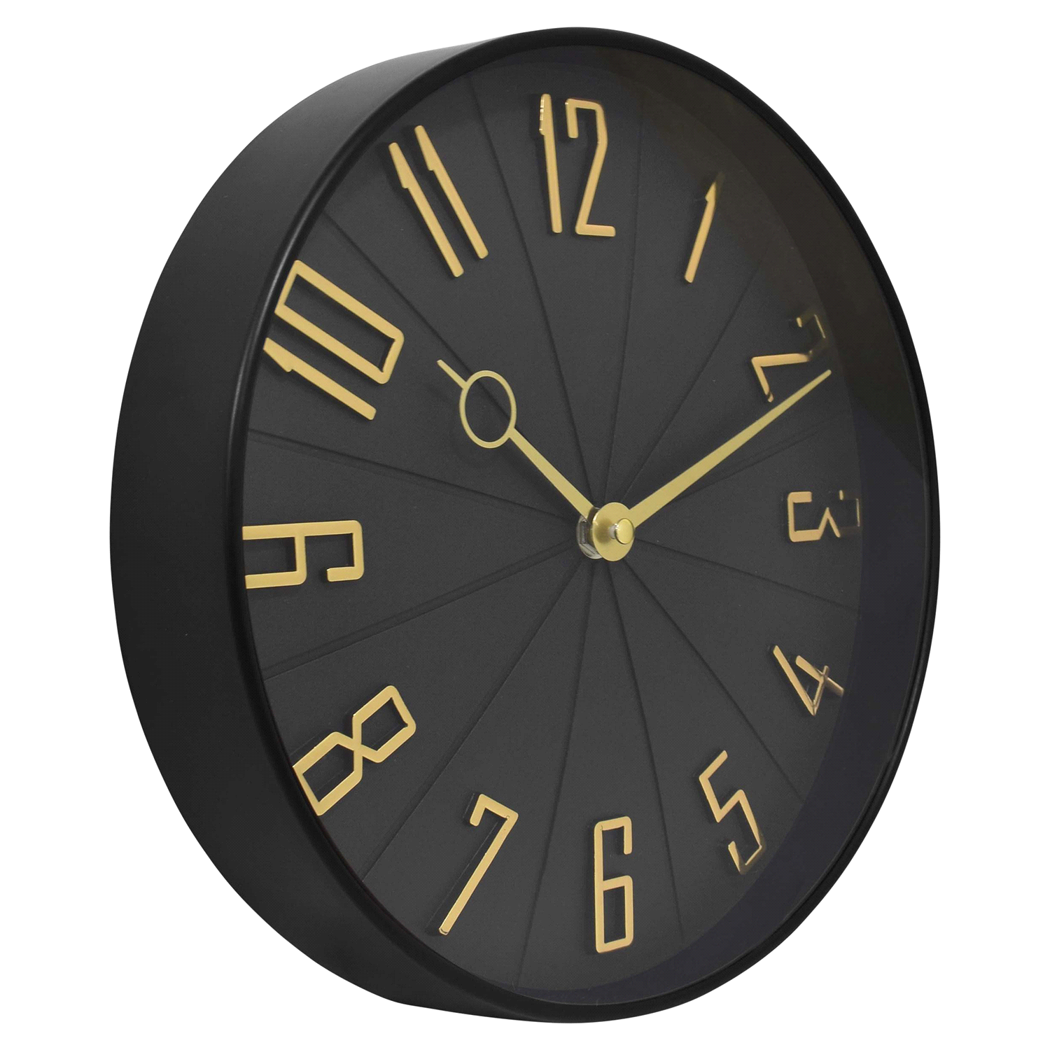 slide 4 of 4, Westclox Wall Clock 12 Modern Black & G, 1 ct