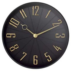 Westclox Wall Clock 12 Modern Black & G