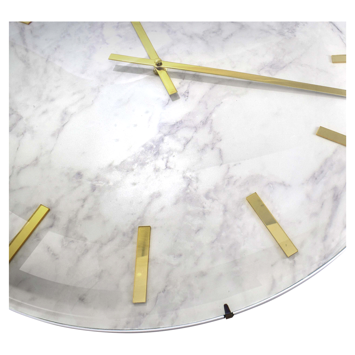 slide 2 of 3, Westclox 19.8" White Marble & Gold Dome, 20 in