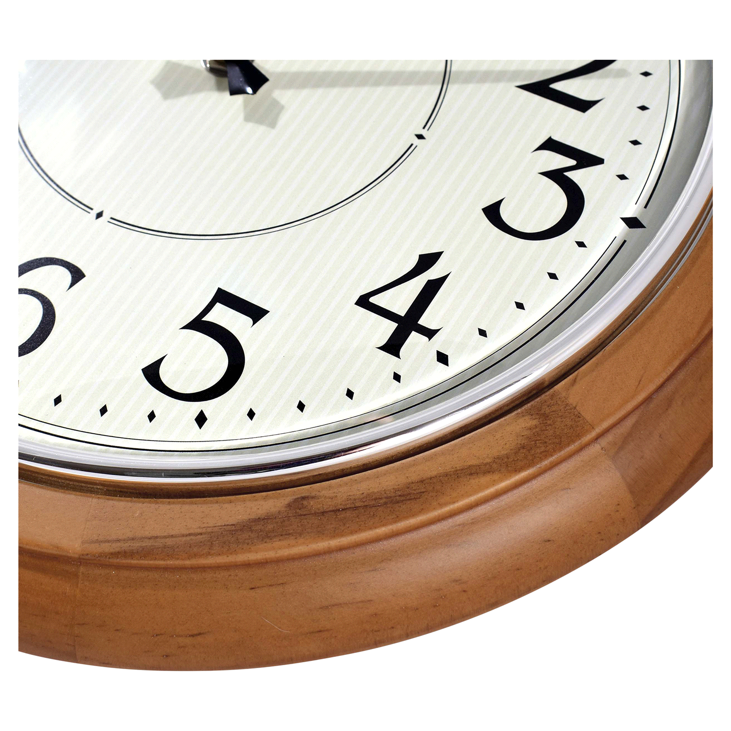 slide 3 of 3, Westclox Wall Clock Classic Wood 12.5", 12.5 in