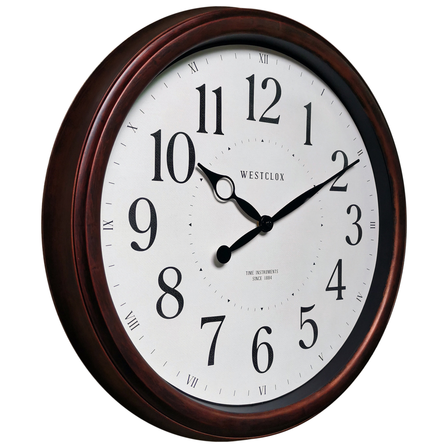 slide 2 of 2, 20" Woodgrain Finish Wall Clock, 20 in