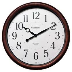 20" Woodgrain Finish Wall Clock