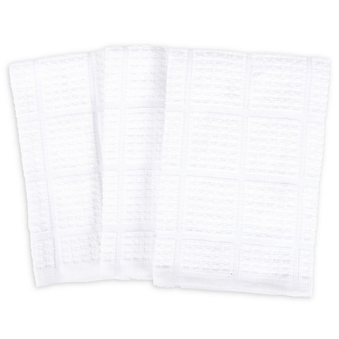slide 1 of 2, SALT All Purpose Waffle Weave Kitchen Towels - White, 3 ct