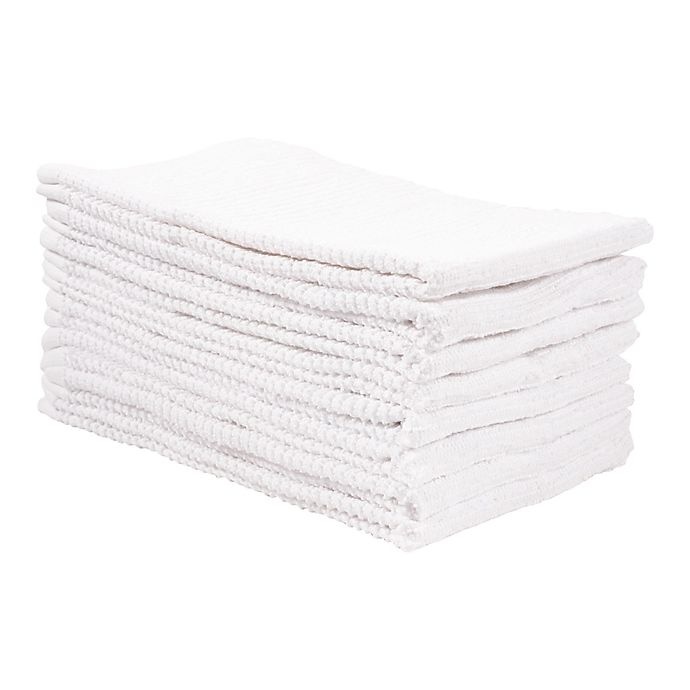 slide 2 of 2, SALT Wave Bar Mop Dish Cloths - White, 8 ct