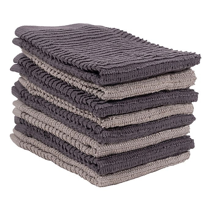 slide 2 of 2, SALT Mop Dish Cloths - Grey, 8 ct