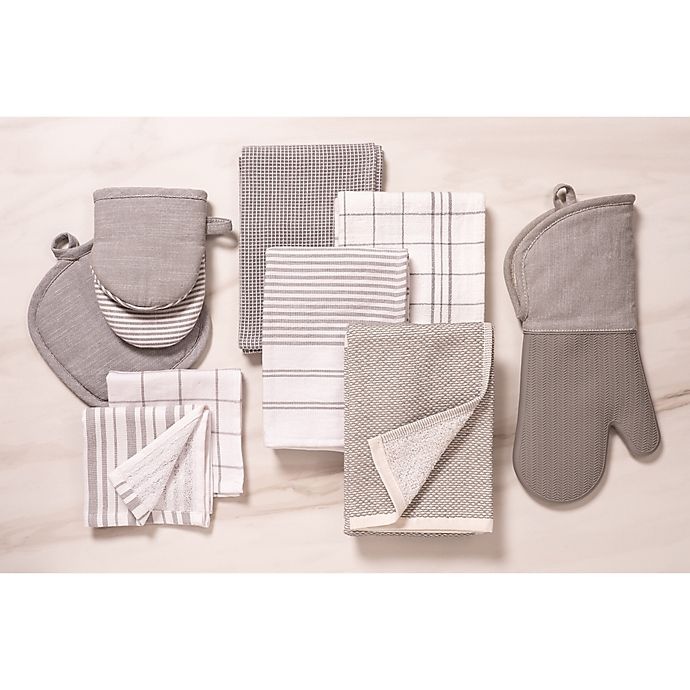 slide 4 of 10, Artisanal Kitchen Supply Reversible Terry Kitchen Towels - Grey, 4 ct