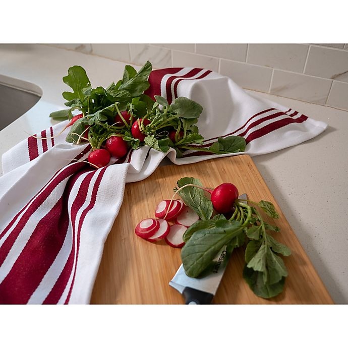 slide 9 of 11, Artisanal Kitchen Supply Flat Kitchen Towels - Red, 4 ct