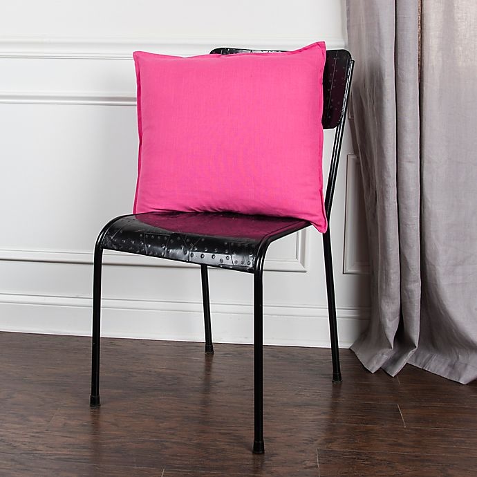 slide 3 of 3, Rizzy Home Flanged Square Indoor/Outdoor Throw Pillow - Hot Pink, 1 ct