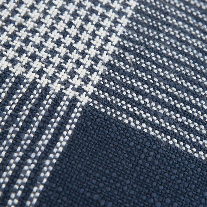 slide 5 of 5, Rizzy Home Woven Plaid Square Throw Pillow - Indigo/White, 1 ct