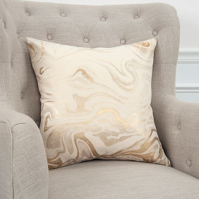 slide 4 of 4, Rizzy Home Abstract Square Throw Pillow - Ivory/Gold, 20 in