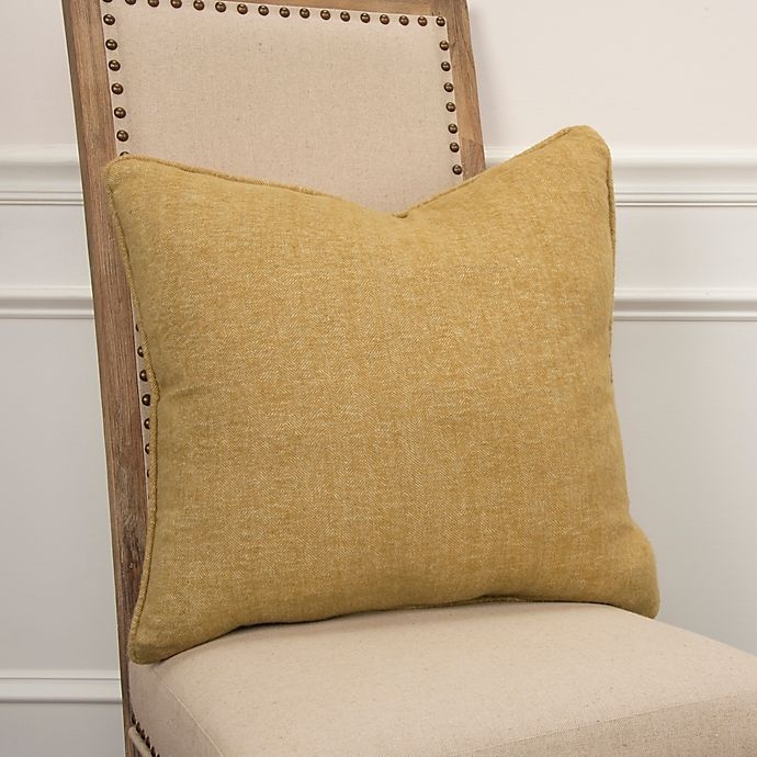 slide 5 of 5, Rizzy Home Solid Pintucked Square Throw Pillow - Tan, 1 ct