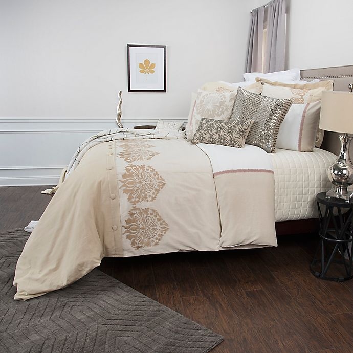 slide 8 of 9, Rizzy Home Alysa Collection Embroidered Queen Duvet Cover Set - Brown, 3 ct