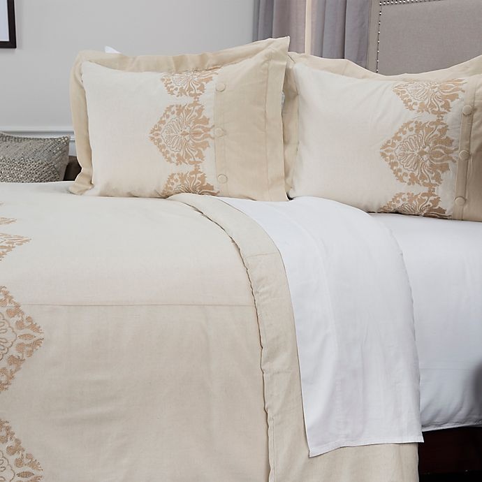 slide 9 of 9, Rizzy Home Alysa Collection Embroidered Queen Duvet Cover Set - Brown, 3 ct