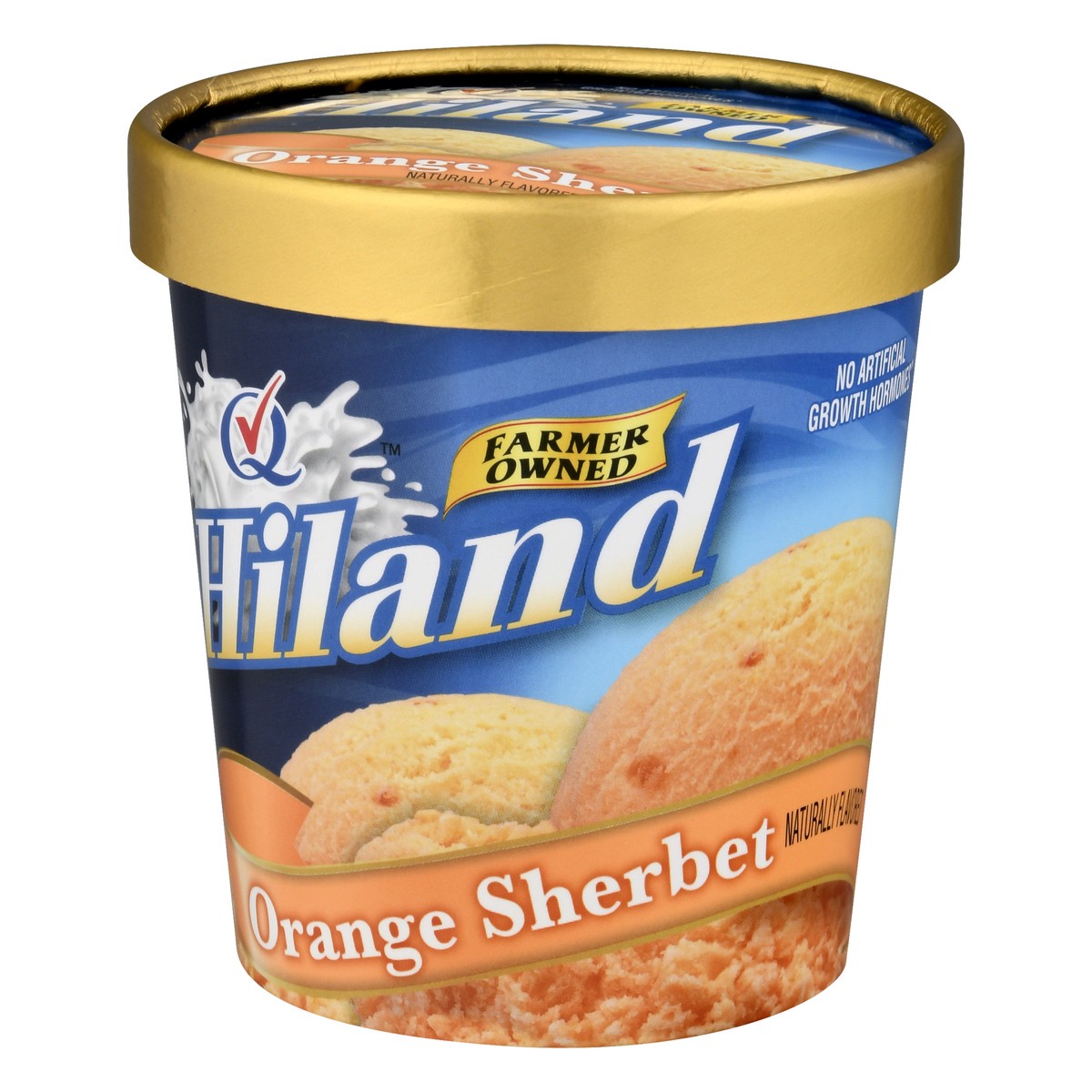 slide 7 of 9, Hiland Dairy Orange Sherbet Ice Cream 1 pt, 1 pint