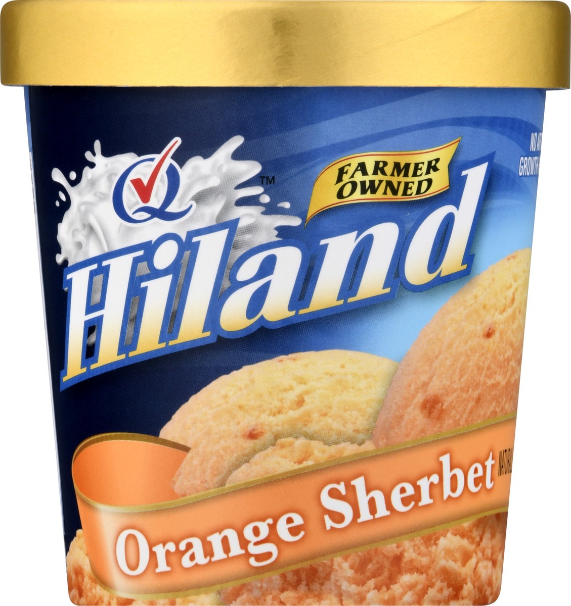 slide 9 of 9, Hiland Dairy Orange Sherbet Ice Cream 1 pt, 1 pint