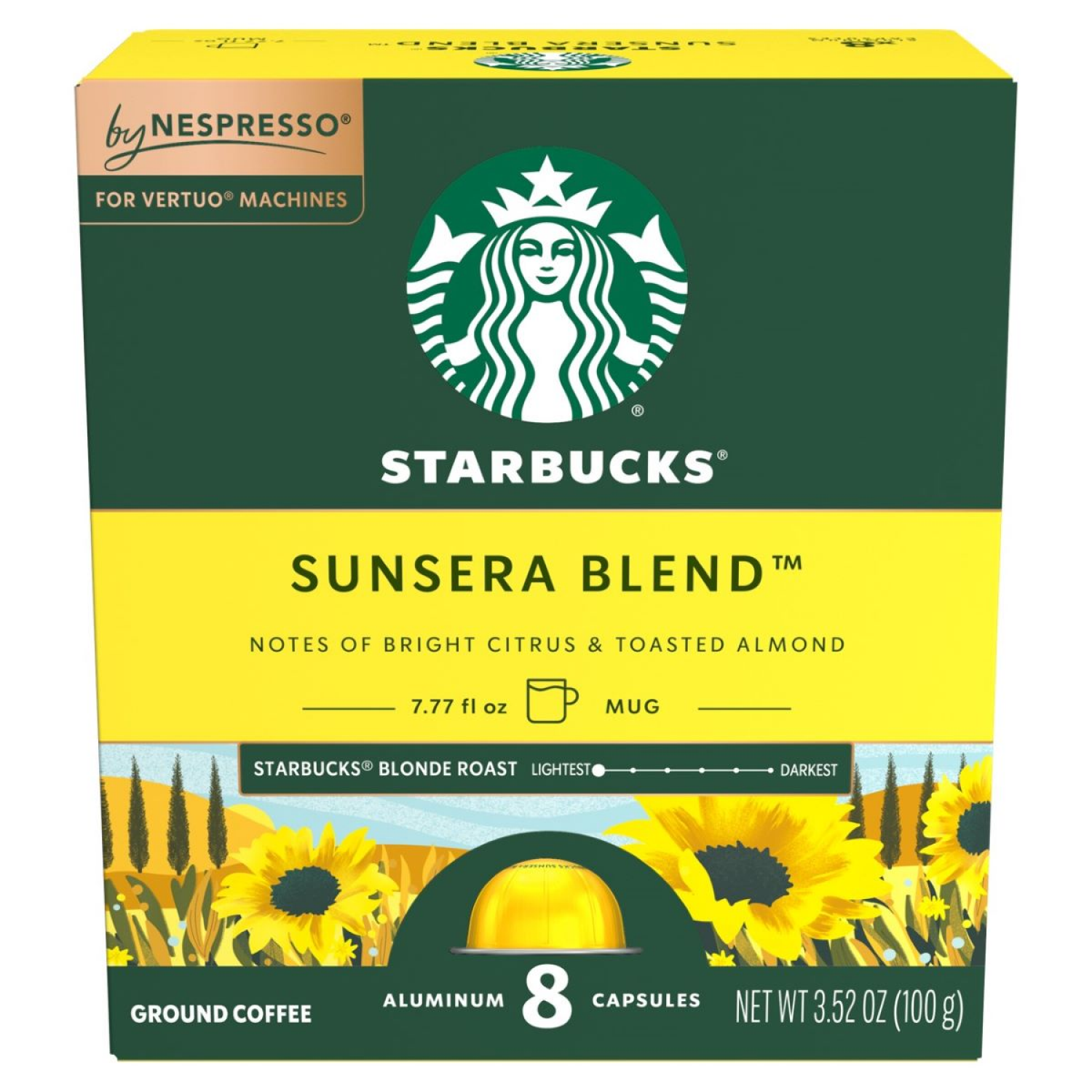 slide 1 of 1, Starbucks Sunsera Blend 8 Aluminum Capsules 3.52 Oz, 8 ct