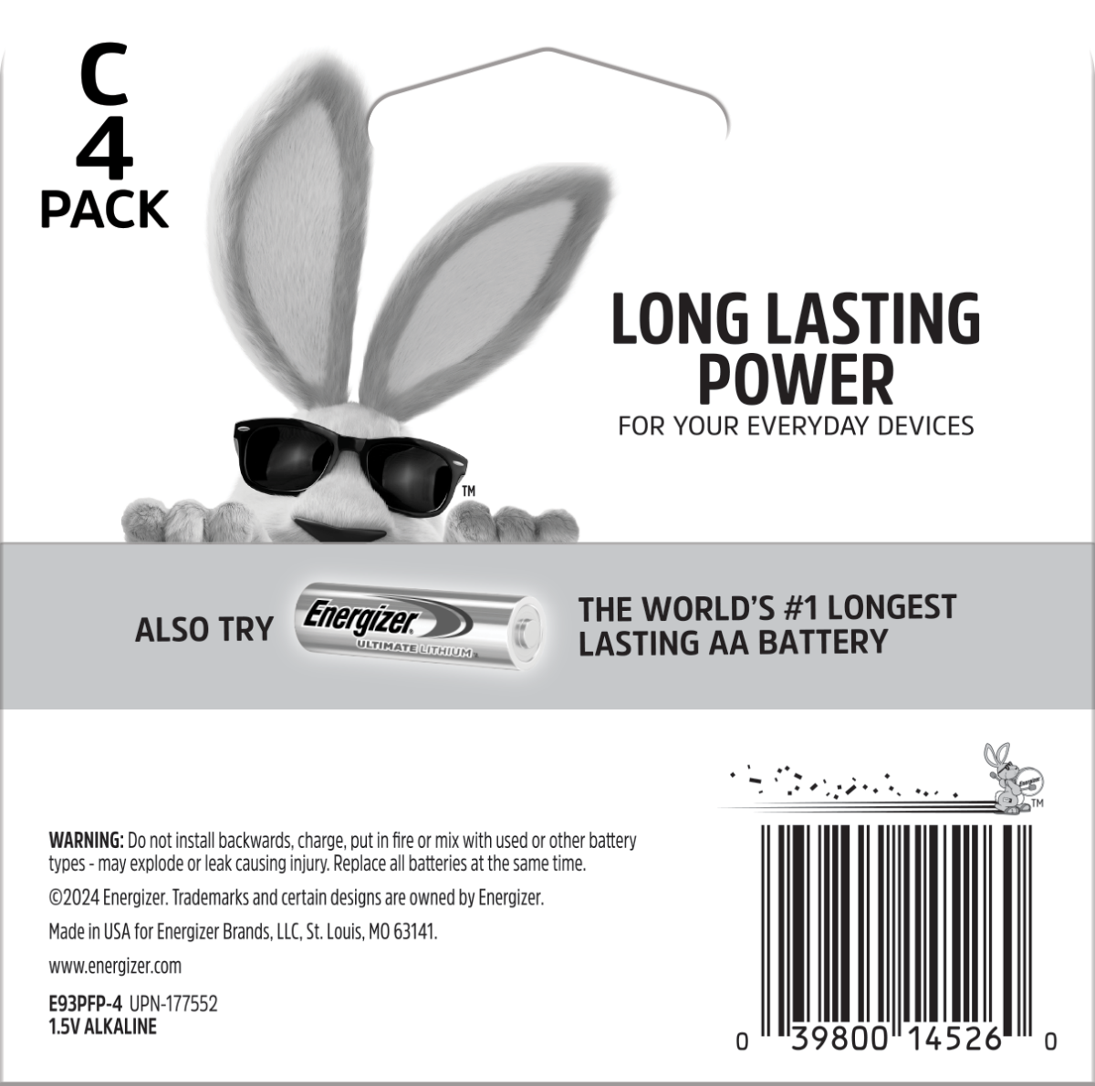 slide 2 of 2, Energizer Max C Alkaline Batteries 4 Each, 4 ct