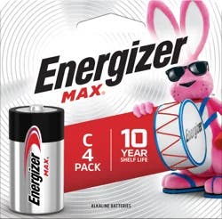 Energizer Max C Alkaline Batteries 4 Each
