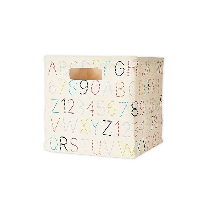 slide 1 of 1, Pehr Alphabet Collapsible Canvas Storage Cube, 1 ct