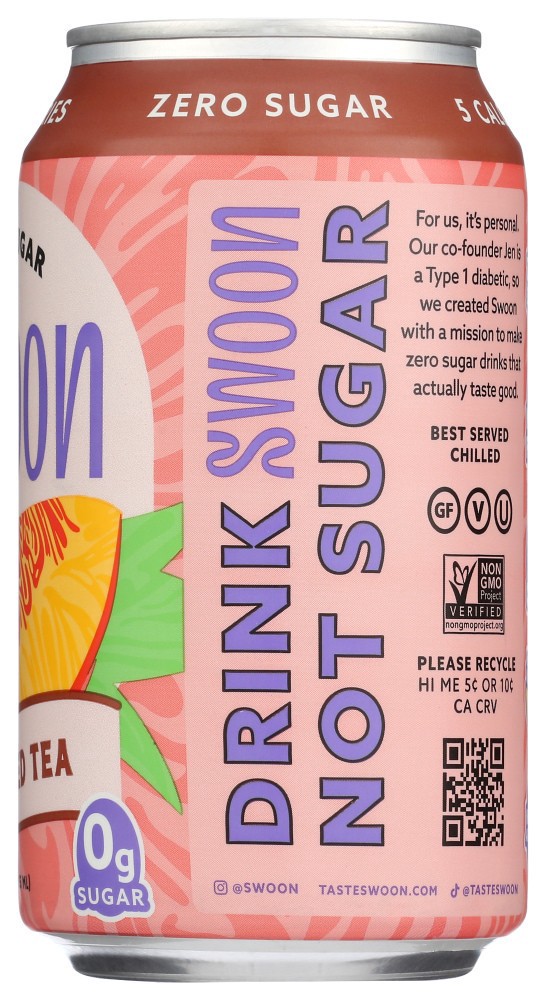 slide 3 of 4, Swoon Peach Tea - 12 fl oz, 12 fl oz