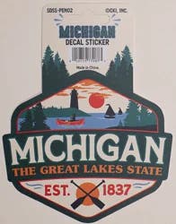 Penrod/Hiawatha Sticker Michigan Badge Art