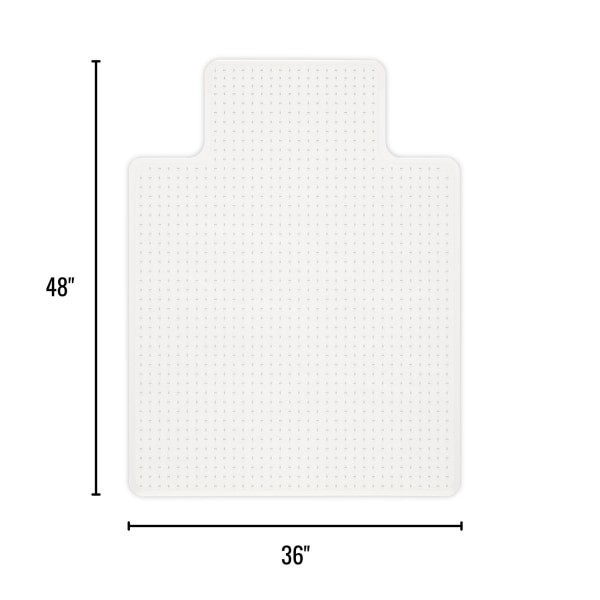 slide 2 of 4, Realspace™ Low Pile Chair Mat with Lip, Ramped Edge, 36"" x 48"", Clear, 1 ct