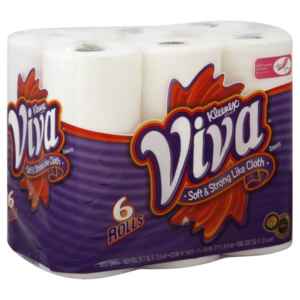 slide 1 of 1, Viva Paper Towels, 6 ct