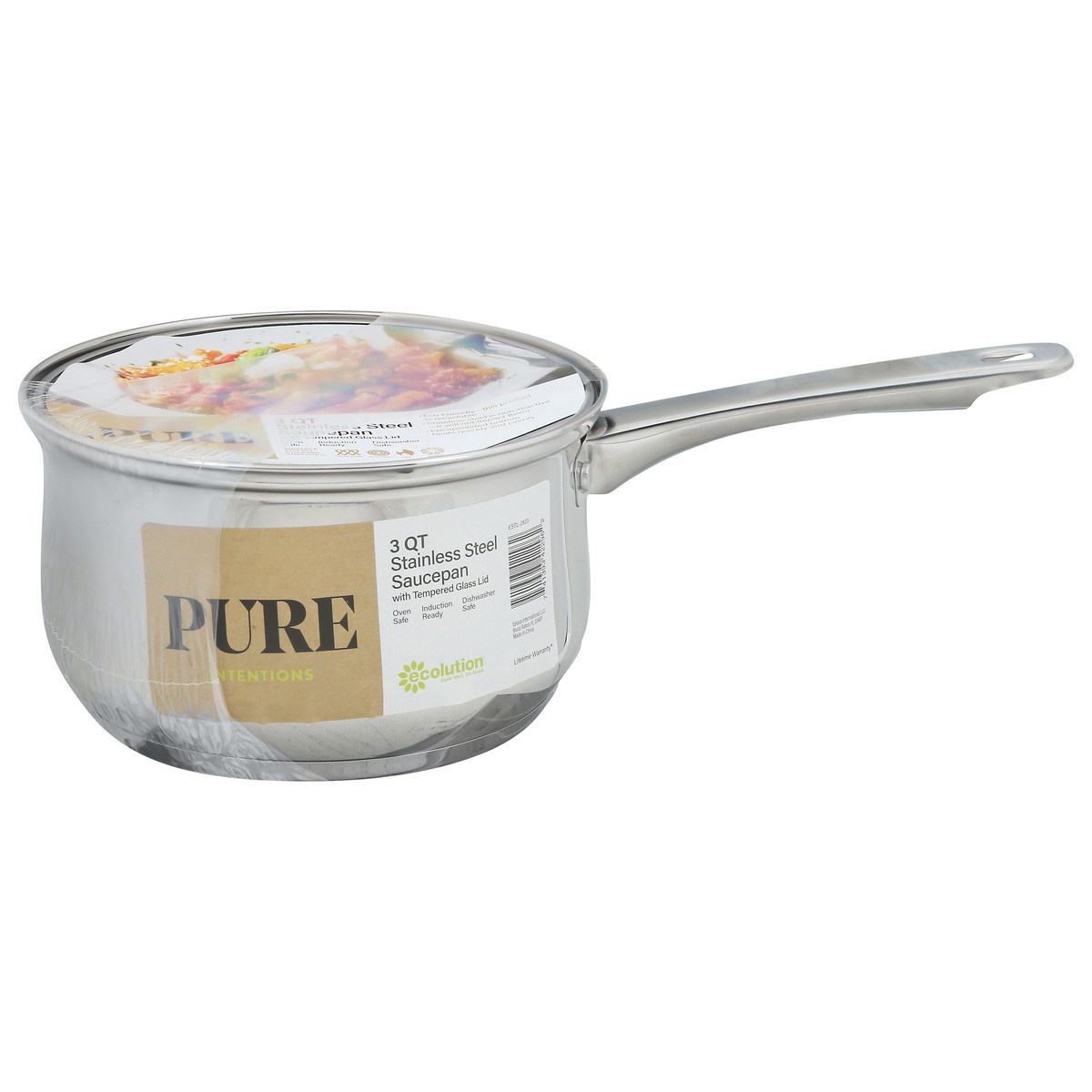 slide 6 of 11, Ecolution 3 Quart Stainless Steel Saucepan 1 ea, 1 ct