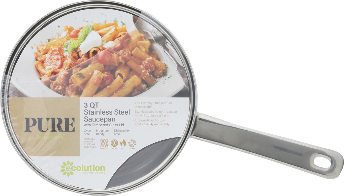 slide 4 of 11, Ecolution 3 Quart Stainless Steel Saucepan 1 ea, 1 ct