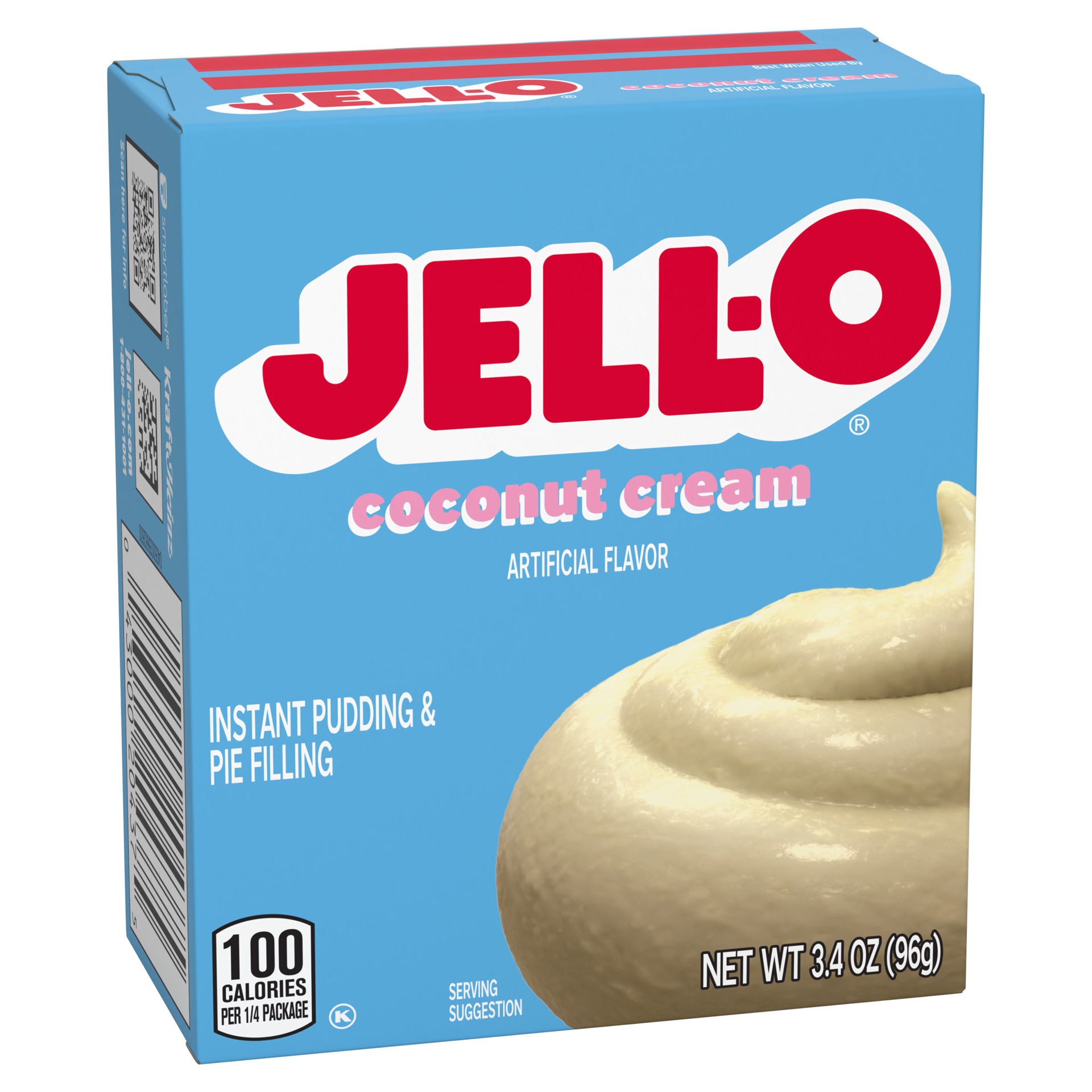 slide 3 of 5, Jell-O Coconut Cream Artificially Flavored Instant Pudding & Pie Filling Mix, 3.4 oz Box, 3.4 oz