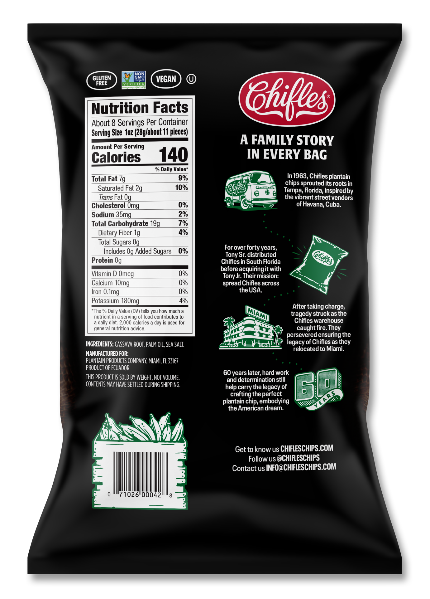 slide 2 of 2, Chifles Original Cassava Chips 8 oz, 8.9 oz