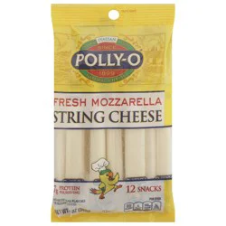 Polly-O Natural Fresh Mozzarella String Cheese 12 ea
