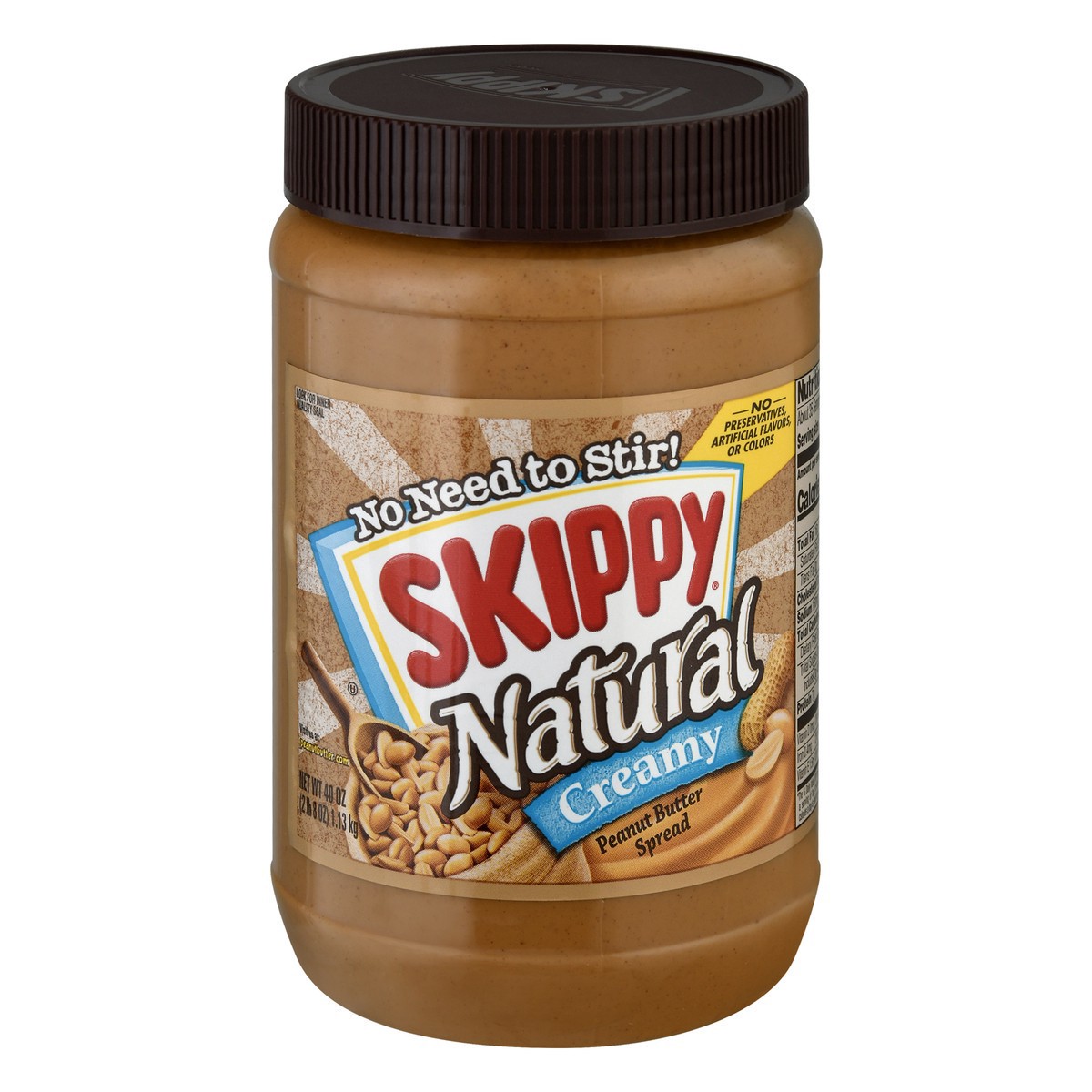 slide 1 of 11, Skippy Natural Creamy Peanut Butter - 40oz, 