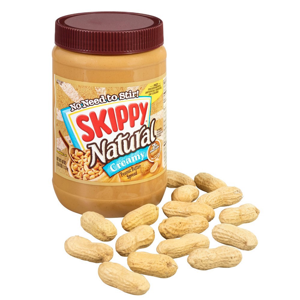 slide 9 of 11, Skippy Natural Creamy Peanut Butter - 40oz, 